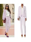 Индивидуальный заказ бледно-лиловый Женский комплект 2 шт. Бизнес комплекты со штанами и формальных мероприятий форма Женская Повседневная обувь Блейзер одежда брючный костюм