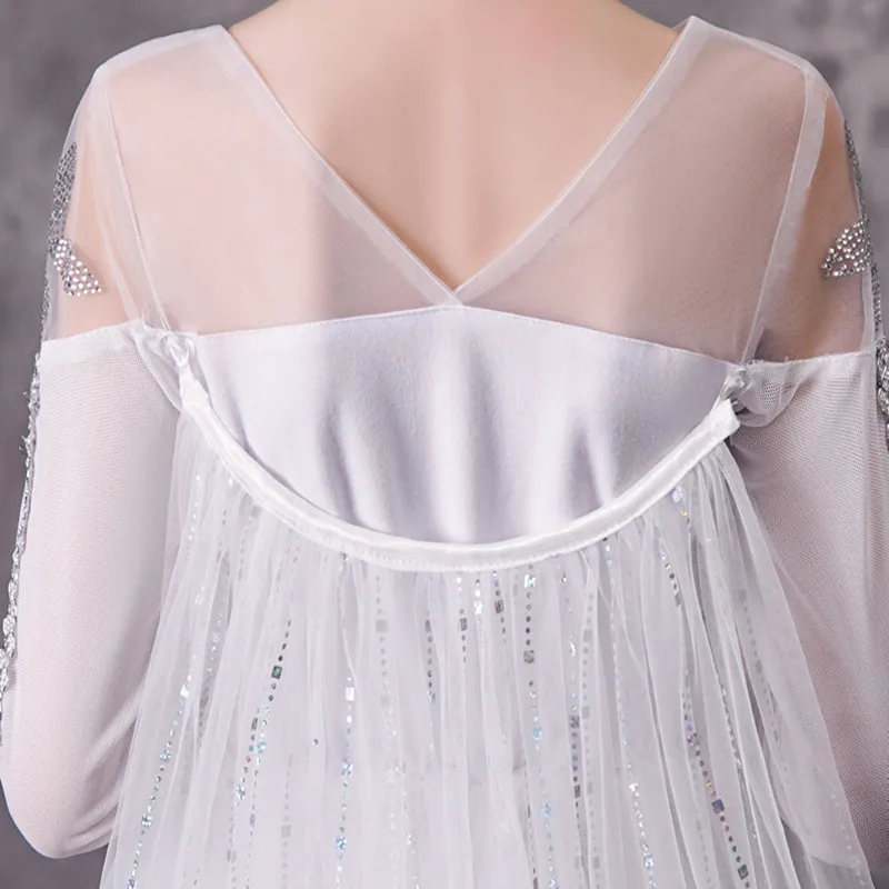 Платье принцессы Эльзы для маленьких девочек Нарядное платье Снежной Королевы