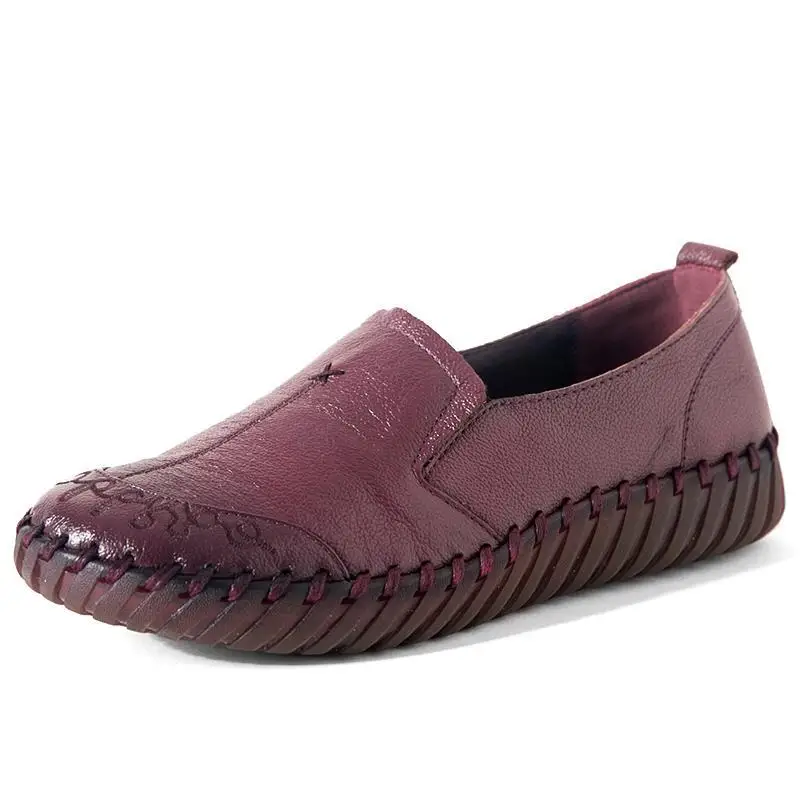 

Genuine Cow Leather Spring Shoes For Women Slip-on Designer High Quality Female Casual Loafers Shoe Oxford Flats Women Moccasins