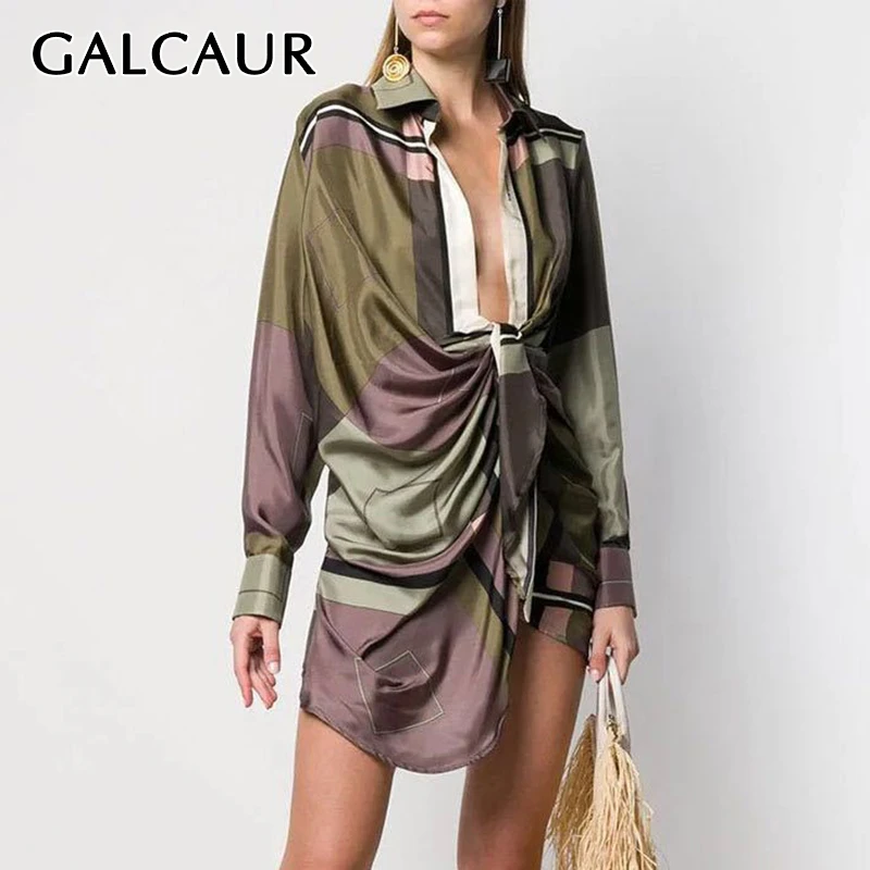 Женское мини платье с высокой талией геометрическим принтом|Женские платья| |