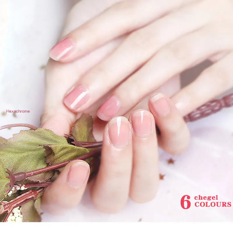 Телесный Розовый Гель лак 6 мл сильный камуфляжный молочный базовый резиновый