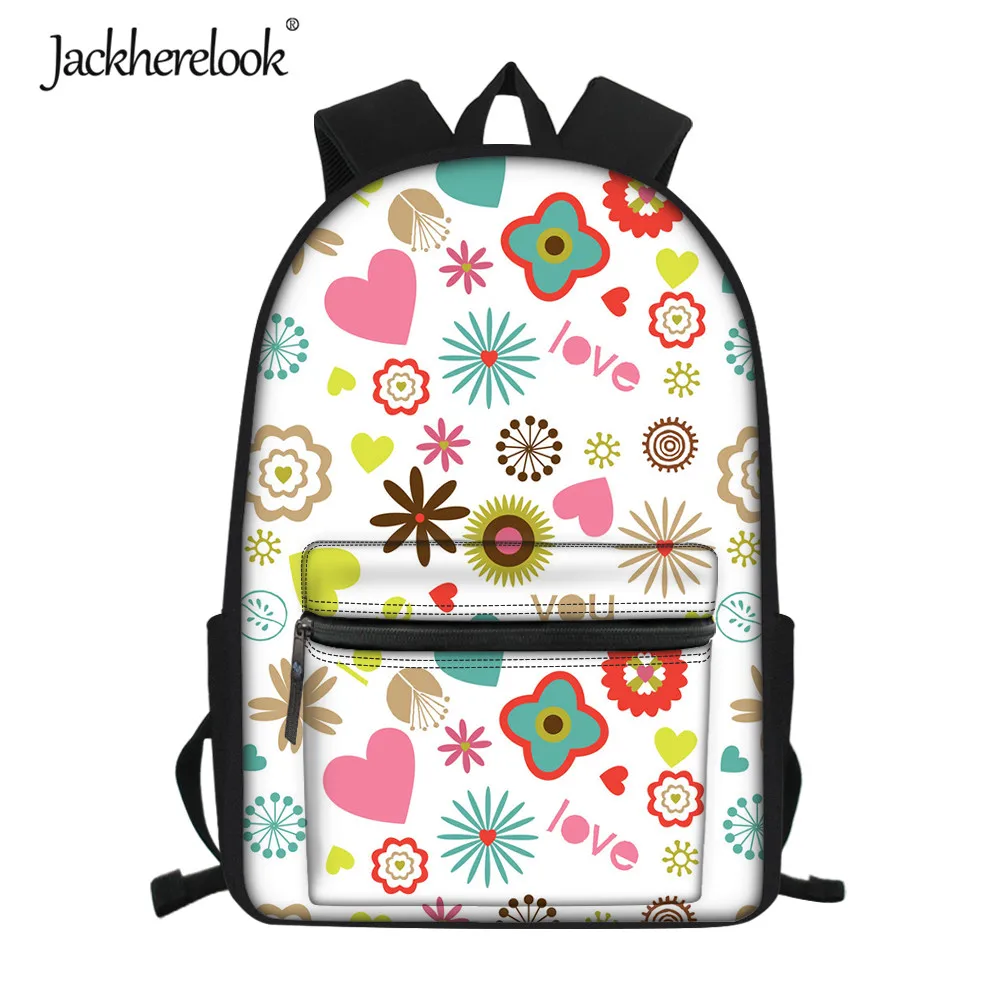 

Jackherelook милый детский Большой рюкзак с цветочным принтом, прочный рюкзак для молодых девушек, ранец, школьный рюкзак для детей, рюкзак