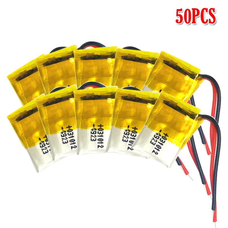 50pcs 30mAh 3,7 V 301012 литий-полимерная lipo аккумуляторная батарея для gps MP3 MP4 PAD DVD DIY bluetooth наушники Динамик телефон - Цвет: 50pcs