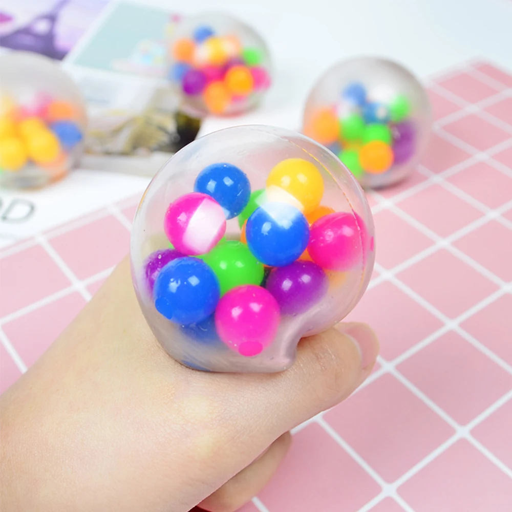 Bola de alivio de tensi&oacute;n colorida para ni&ntilde;os y adultos, juguete antiansiedad, Bola de alivio de tensi&oacute;n esponjosa, bola bonita-1