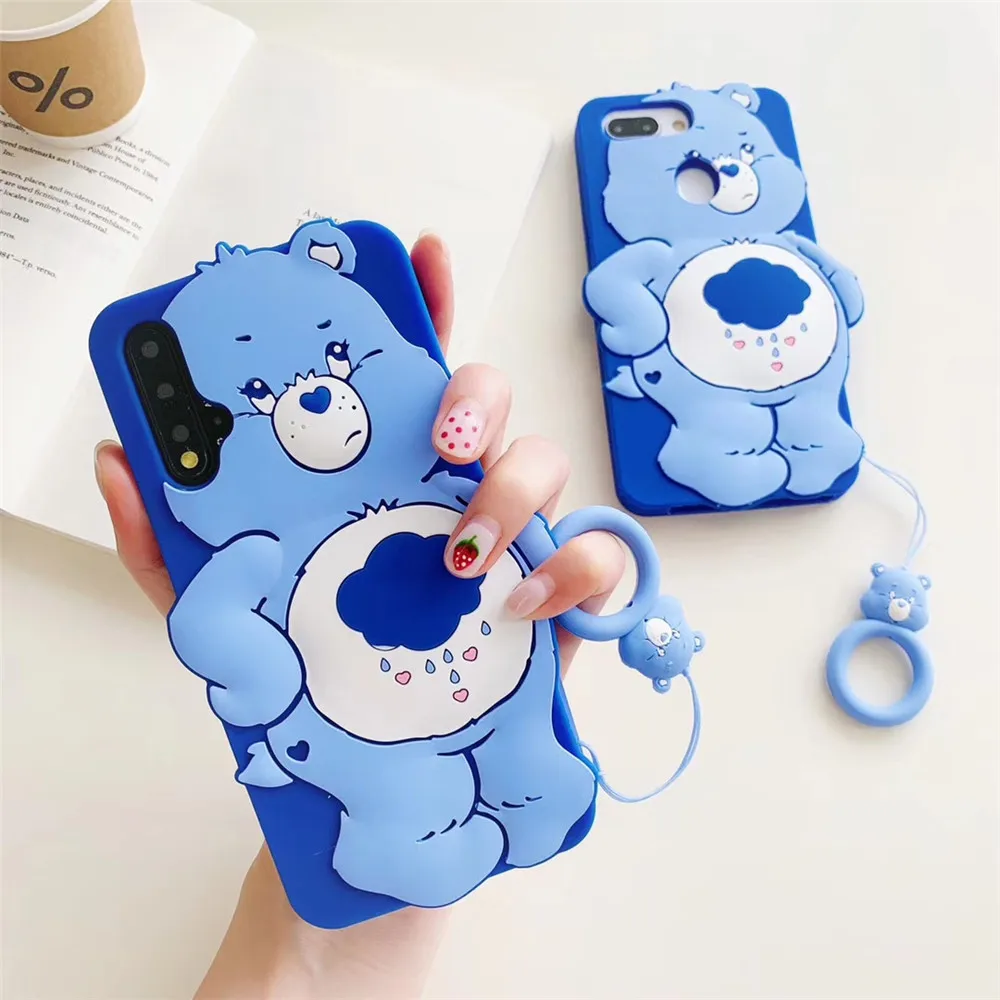 Милый Care Bears чехол для телефона для huawei P20 P20pro P30 P30pro mate 20 mate 20pro mate 20x Прекрасный Шарм мягкая накладка на заднюю панель из силикона с откидной крышкой