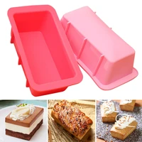 1pcs silicone cake mold rectangle pan bakeware molds for bread toast baking diy kitchen supplie