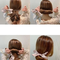 temperament satin ball head hair device simple hair style artifact women girl hairpin bun hair accessories new 2021