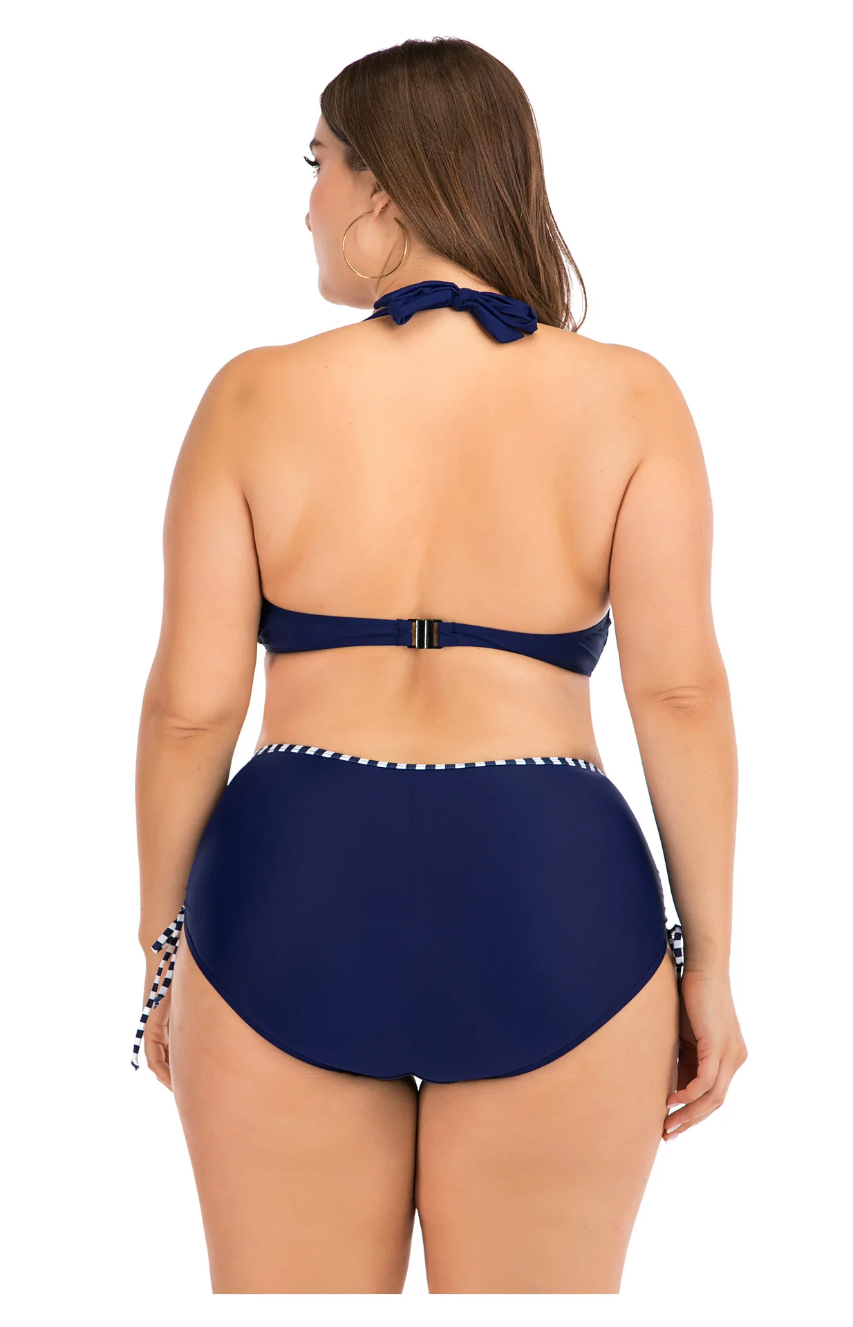 Бикини SEBOWEL женское с синим принтом купальный костюм из 2 предметов на шнуровке