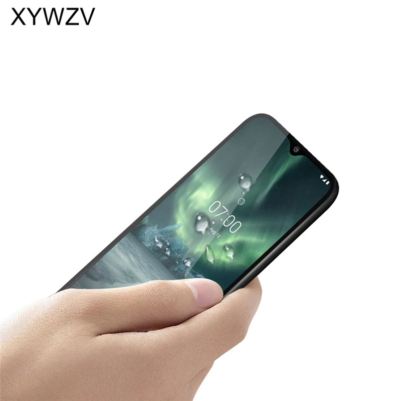 Vidrio templado para Nokia 6,2, pel&iacute;cula de pegamento Full HD 9H, Protector de pantalla de vidrio duro para Nokia 6,2, 2 uds.-1