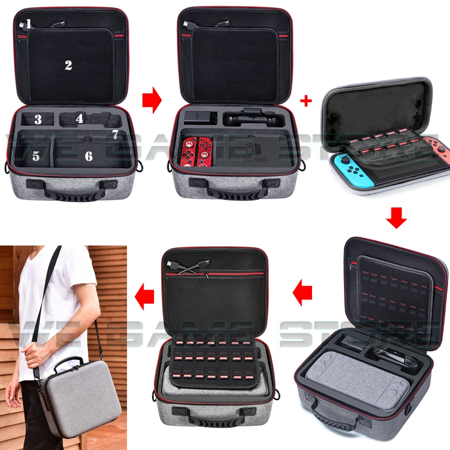 Новинка 2021 милый чехол для игровых аксессуаров сумка хранения Nintendo Switch Жесткий