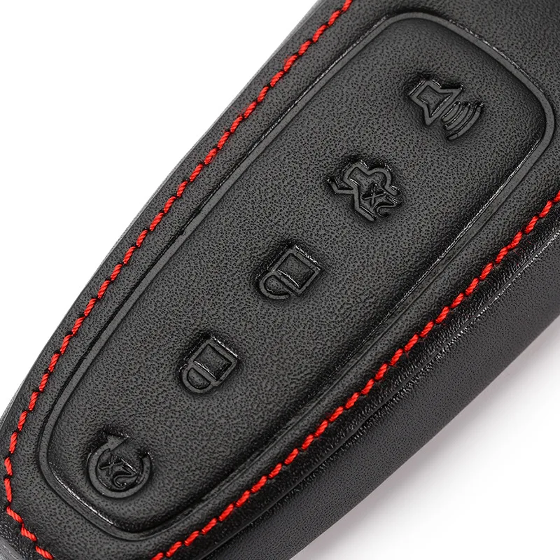 Кожаный чехол для автомобильного ключа Ford Explorer Edge Escape Taurus Flex 2011 2012 2013 2014 2015 5