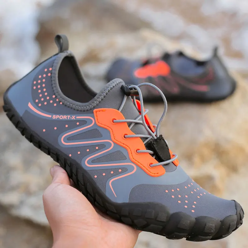 

ADD-WHTAP Summer Outdoor Quick Dry Beach Water Shoes Men Lightweight Breathable Hiking Sneakers Soft Non-slip Drain Socks Upstre