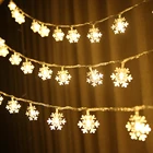 СВЕТОДИОДНАЯ Гирлянда в виде снежинок Thrisdar, Рождественская светодиодная лента для украшения новогодней елки, праздника, вечеринки, свадьбы, светодиодный м, 30 м, 50 м