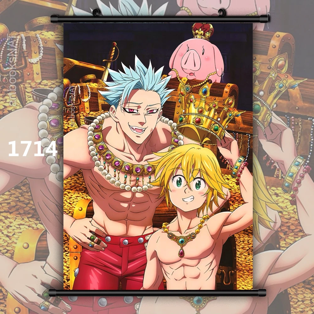 Плакаты Nanatsu No Taizai Meliodas аниме Семь смертных грехов постеры на холсте настенное