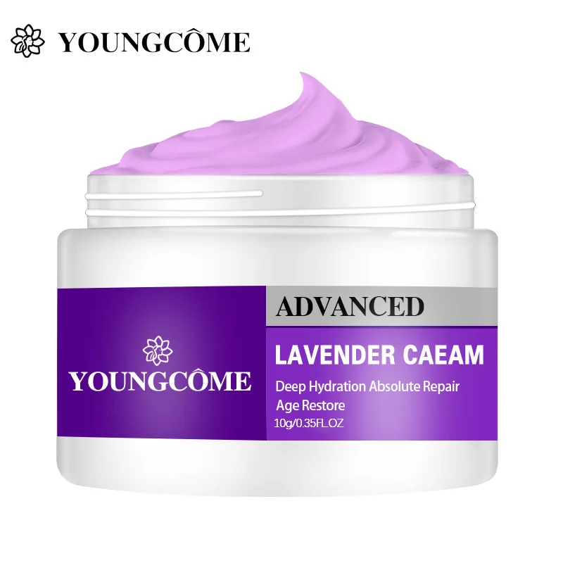 YOUNGCOME 10g Lavender Day Night Facial Cream Whitening Moisturizing Nourishing Wrinkle Lifting Firming Pores Care