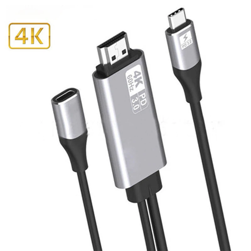 

USB C HDMI 4K 60 Гц Тип C к HDMI HDTV AV кабель адаптер Thunderbolt 3 для MacBook Pro Samsung Galaxy S20 S10 S9 S8 Huawei телефон