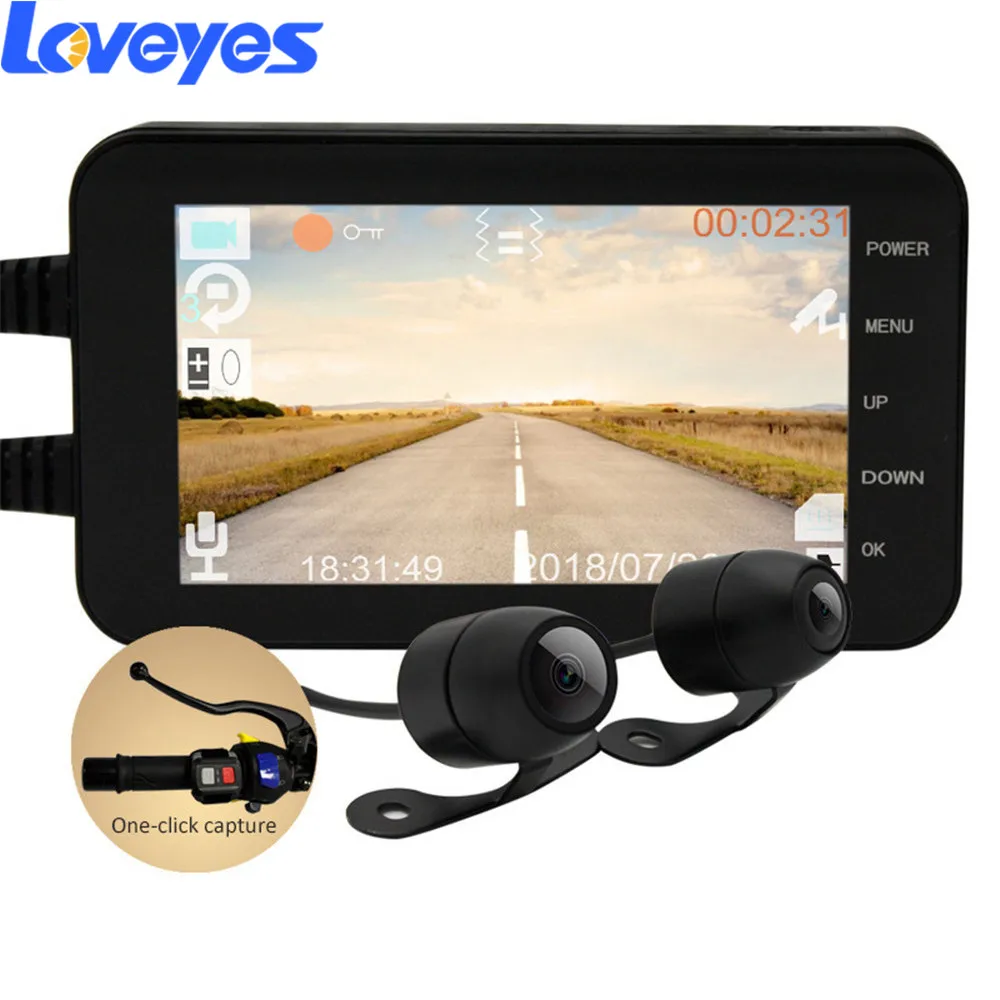 4 ''Скрытая мини камера с двойными объективами видеорегистратор спереди и