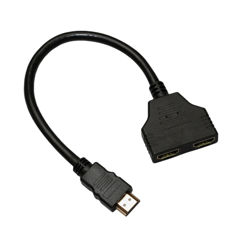 

Новинка, новое поступление кабель-разветвитель HDMI 1 мужской двойной HDMI 2 женский Y сплиттер адаптер в HDMI HD светодиодный ЖК-дисплей ТВ 30 см