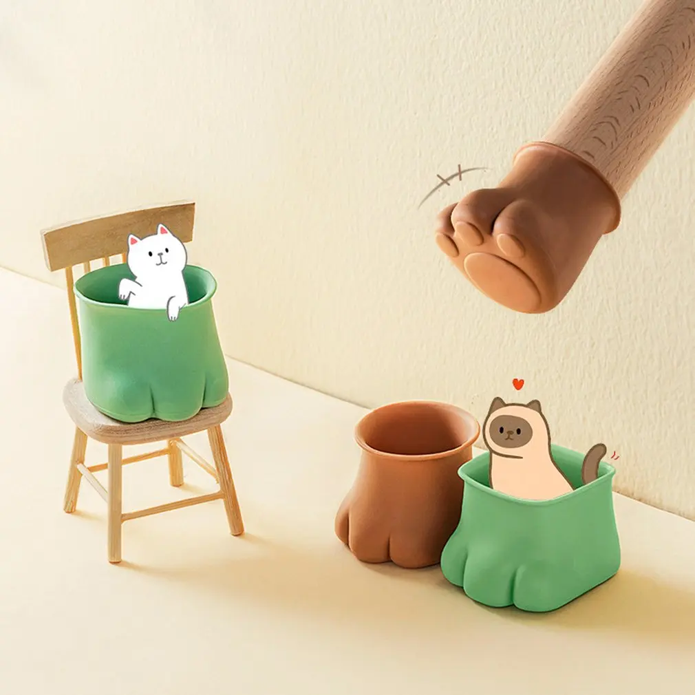 

Cartoon Table Mat Non-slip Mute Wear-resistant Chair Mat Universal Thick Silicone Table Corner Chair Protection