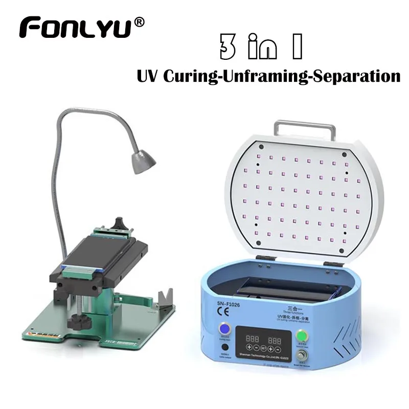 Fonlyu-separador de pantalla LCD 3 en 1, separador de marco de curado UV, separaci&oacute;n de eliminaci&oacute;n, herramientas de eliminaci&oacute;n de pantalla plana curvada-0