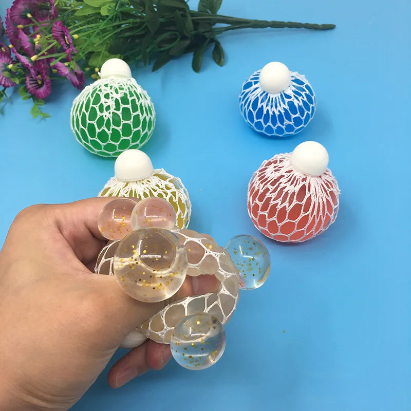 

Globbles Squeeze Toys Mesh Ball Grape Stress Balls Anxiety Relief Sensory Play Toy for Autism Kids Adult Vent Stress Relief