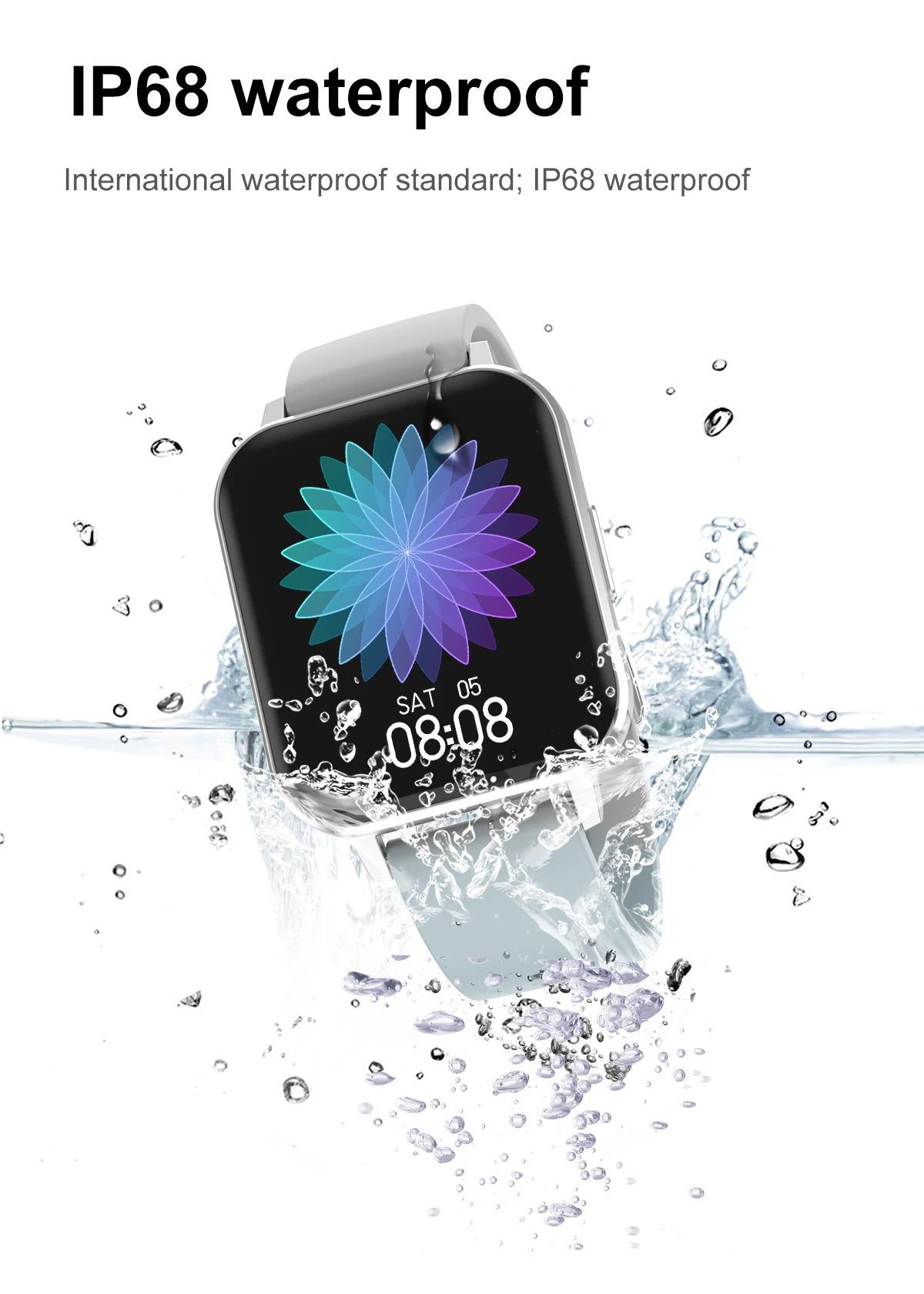

Willgallop DTX Smart Watch 1.78inch Big Screen ECG Heart Rate DIY Watch Face Sport Bracelet Man Women Smartwatch for iOS Android