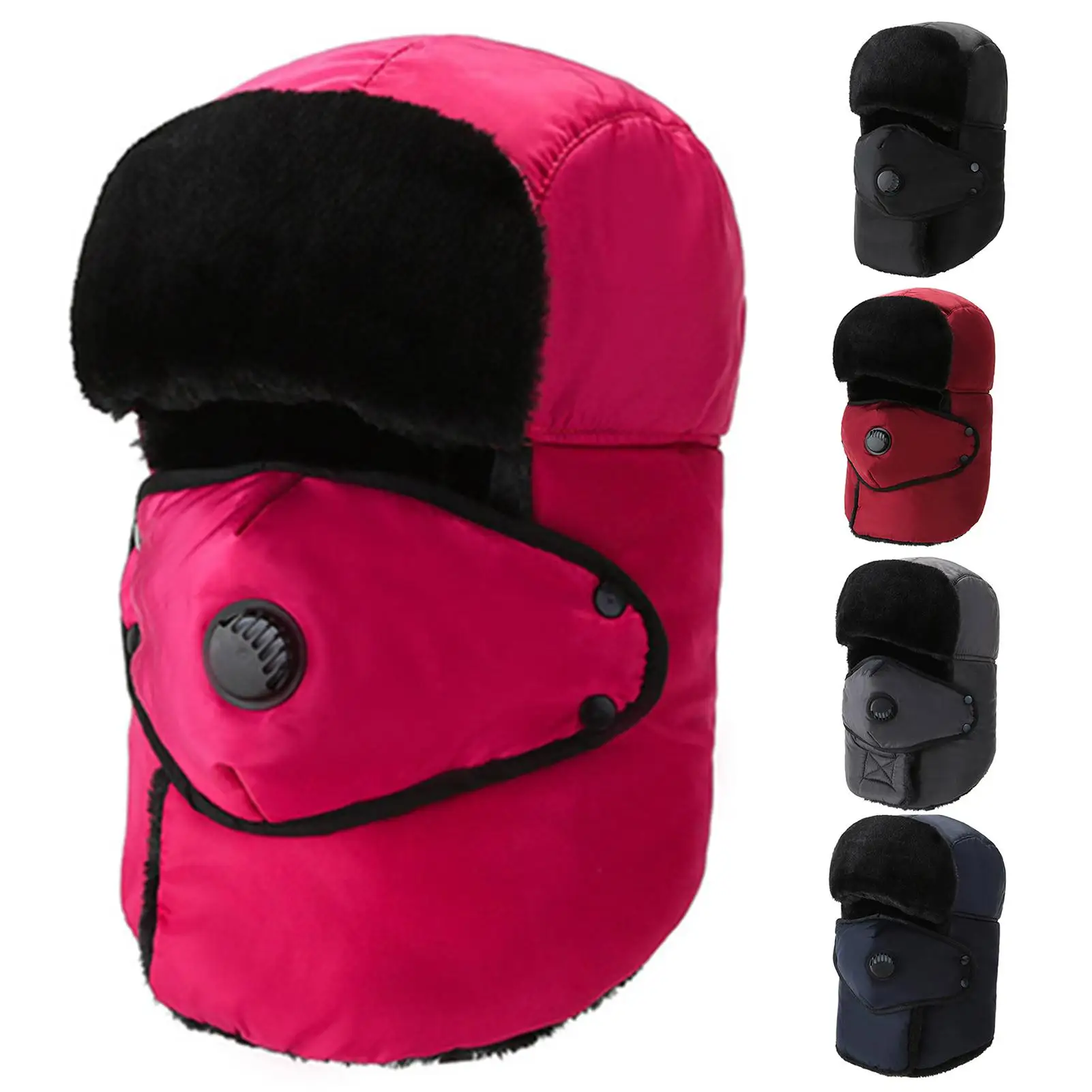 Женская шапка унисекс зимние шапки женская зимняя вязаная утепленная для лица с