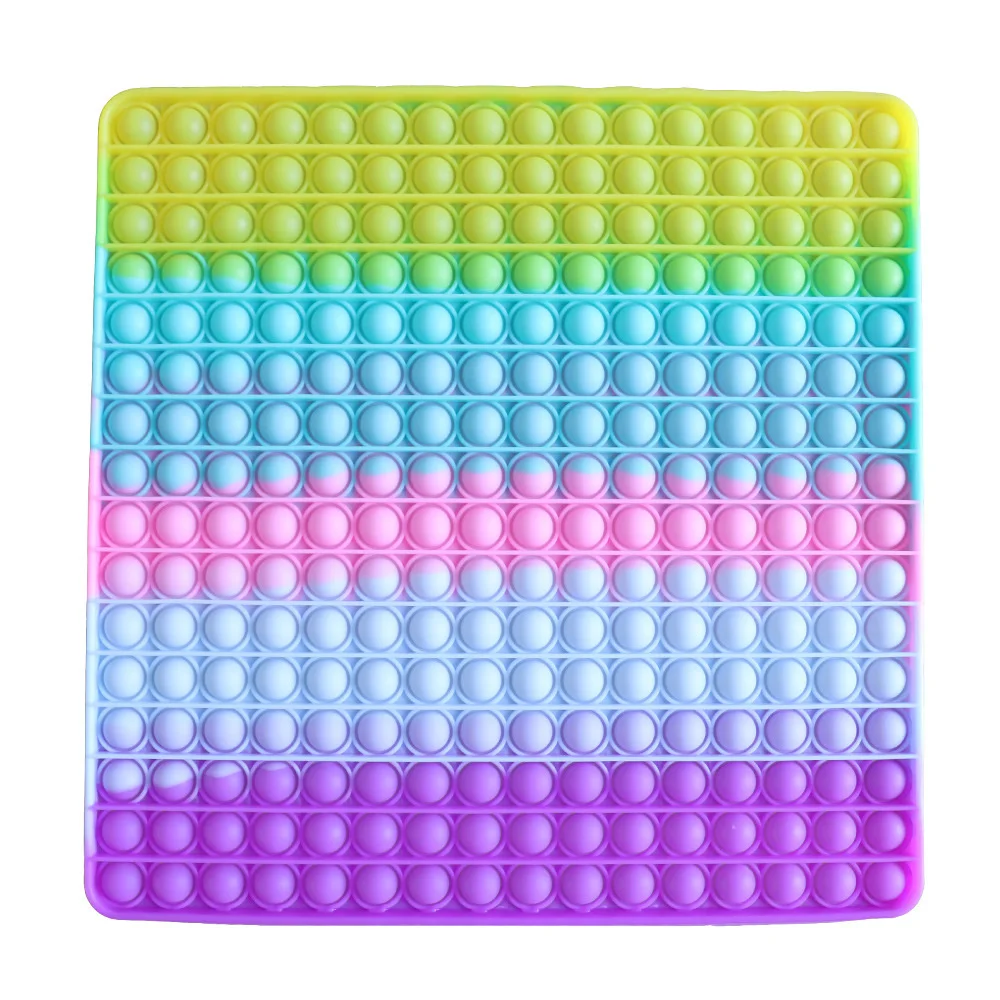 

30cm Giant Big Size Pop Fidget Reliver Stress Toy Rainbow Push Bubble Simpl Dimmer Antistress Toy Children Sensory Game Toy