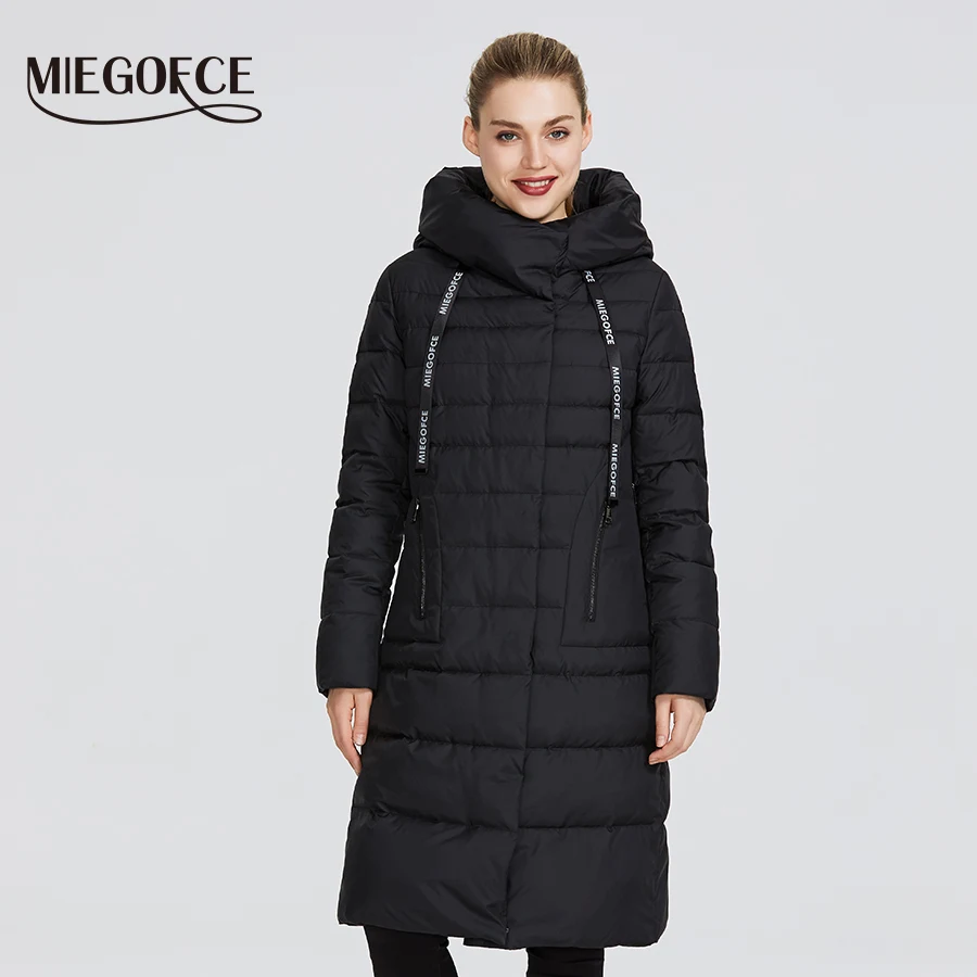 MIEGOFCE 2019 Новая зимняя женская коллекция курток длина до колен ветрозащитный