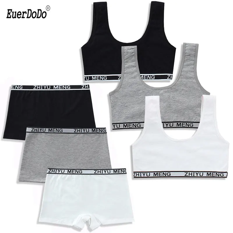 Conjunto de ropa para ni&ntilde;as adolescentes, ropa interior para ni&ntilde;as de 12 a&ntilde;os, conjunto de bragas y sujetador, lencer&iacute;a para ni&ntilde;os, Sujetador deportivo-0