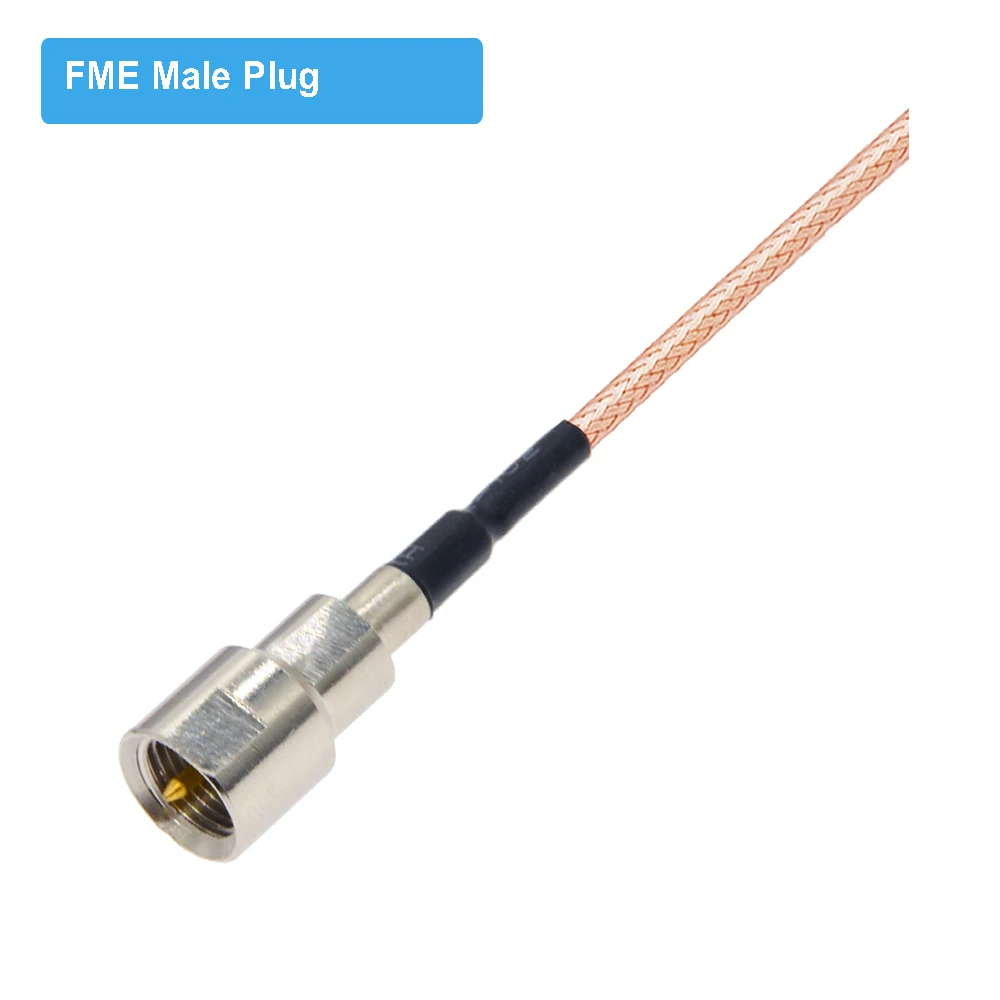 FME Male to Dual CRC9 /TS9 Прямоугольный штекер Y-образный сплиттер-Сумматор RG316