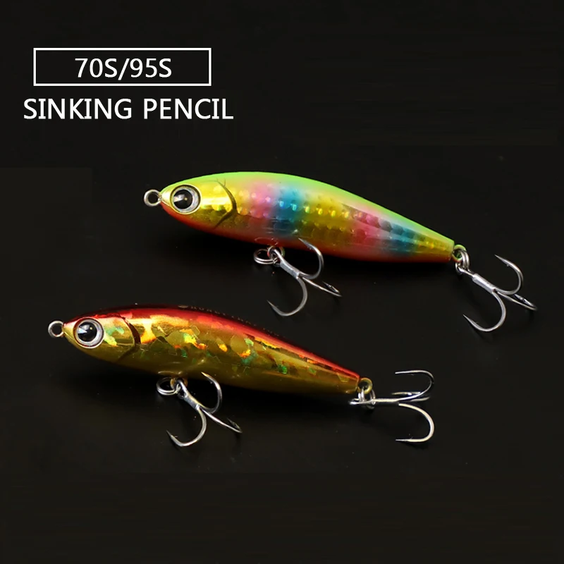 2021 Sinking Pencil Fishing Lure Weights 14g Artificial Bionics Bait Pesca Saltwater Lures For Big Sea Bass Fish Leurre De Peche