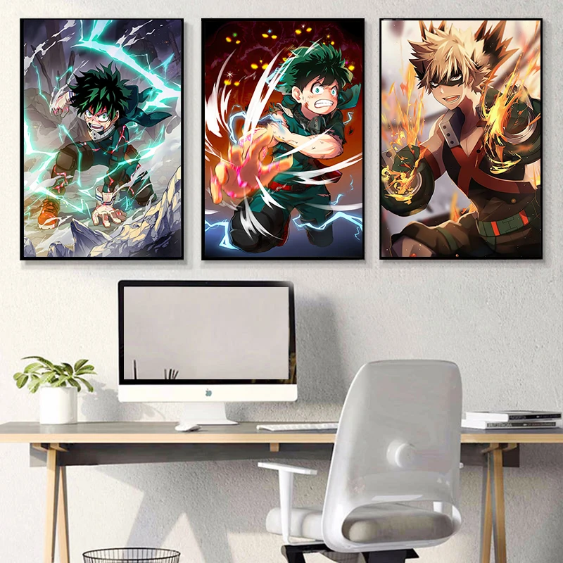 

Janpnese Anime My Hero Academia Canvas Poster Wall Art Print High Quality Painting Picture For Living Room Bedroom Home Decor