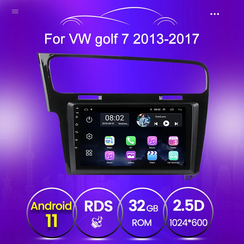 Автомагнитола 2 din Android ГБ + 32 для Volkswagen Golf 7 2013 2014 2017 аудио мультимедийный плеер