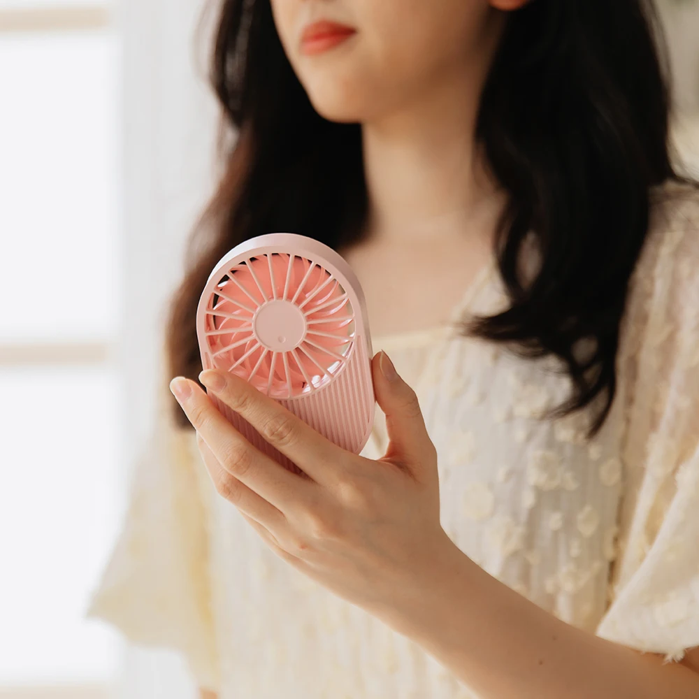 Portable Air Fan Cute ice cream Handheld USB Rechargeable Fans LED Light Cooling Mini Ventilador 800mAh battery Desktop gift | Бытовая
