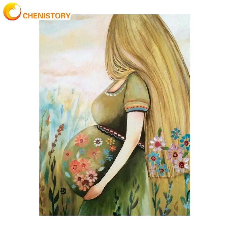 

CHENISTORY 5D DIY Diamond Painting New Woman Portrait Full Square/Round Diamond Embroidery Woman Rhinestones Handicraft