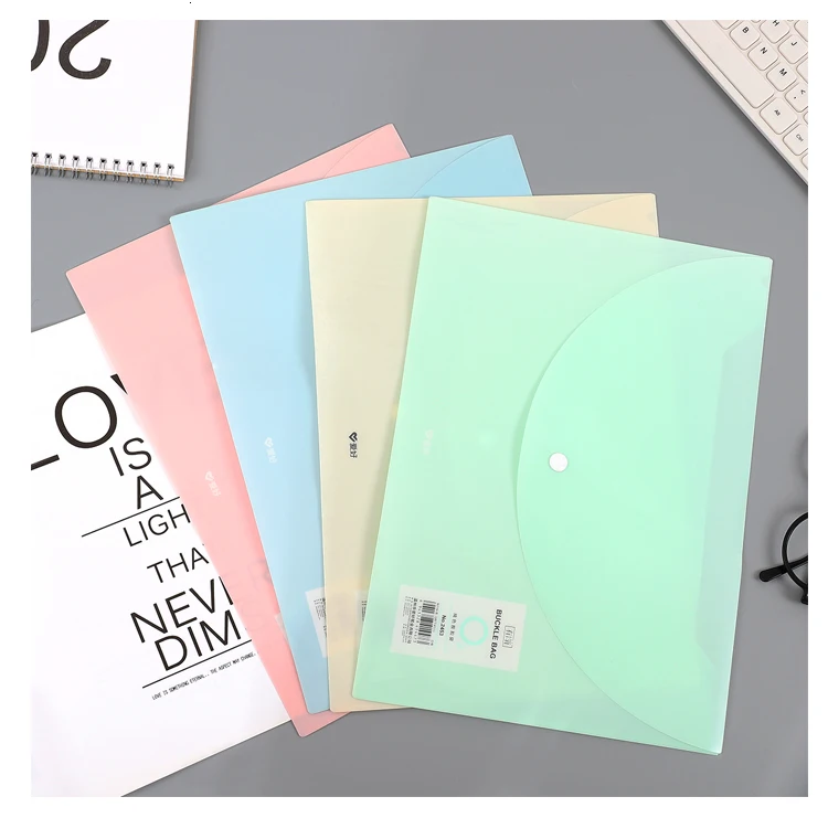 JIANWU A4 Cute cartoon PP Creative Document Bag School students file bag Bill Bag kawaii Office Supplies