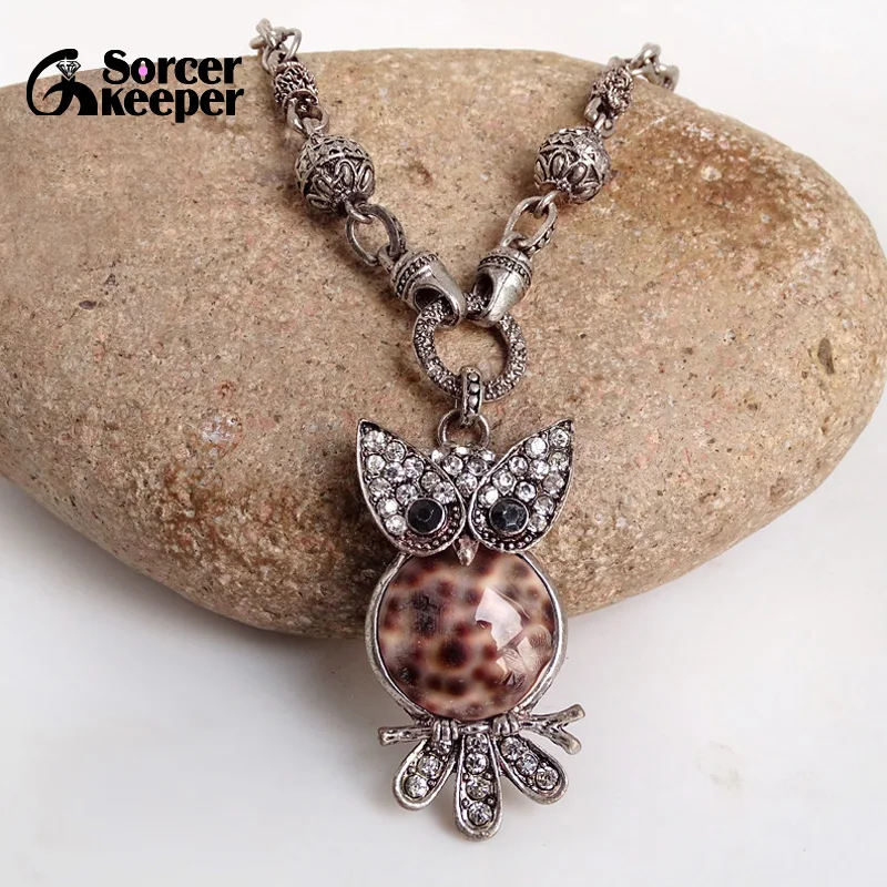 Мода Природа Морская раковина сова подвесные цепи ожерелье ювелирные изделия