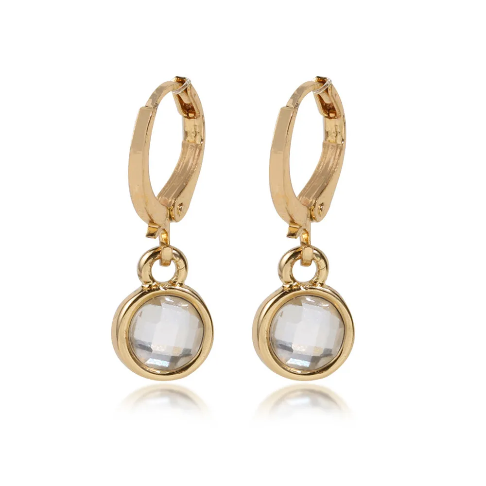 Серьги-гвоздики MLING из золотого сплава с кристаллами модные серьги молниевыми