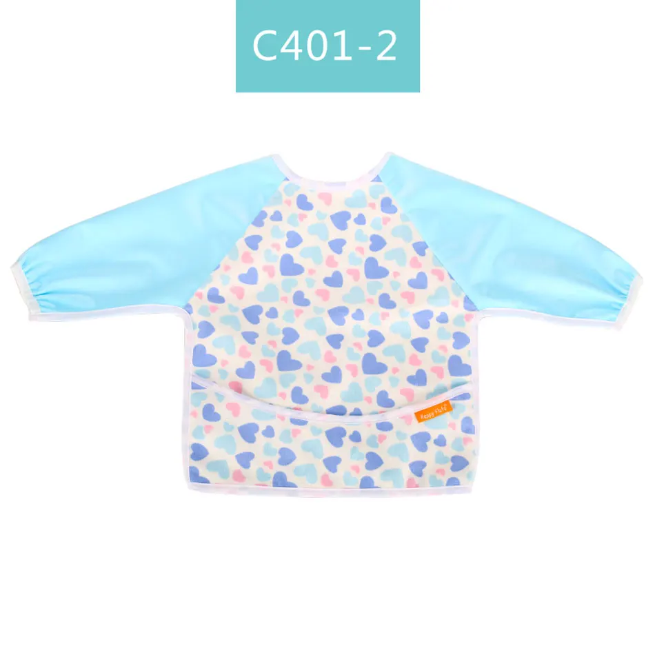 HappyFlute Baby Bibs Waterproof Print PUL&amp Minky Cute Long Sleeve Children Bib Burp Clothes Stuff | Детская одежда и обувь