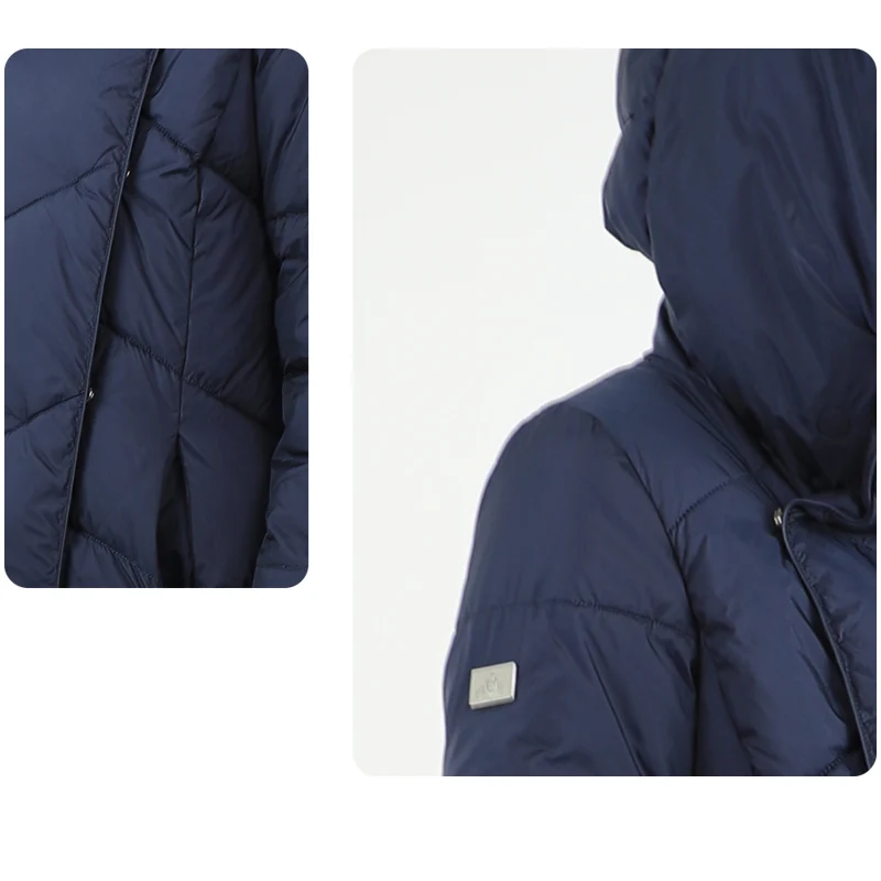 

Cotton Women's Down Jacket Long Parka Outwear North With Hood Warm Puffer Quilted Coat Face Female Office Lady New 19-120