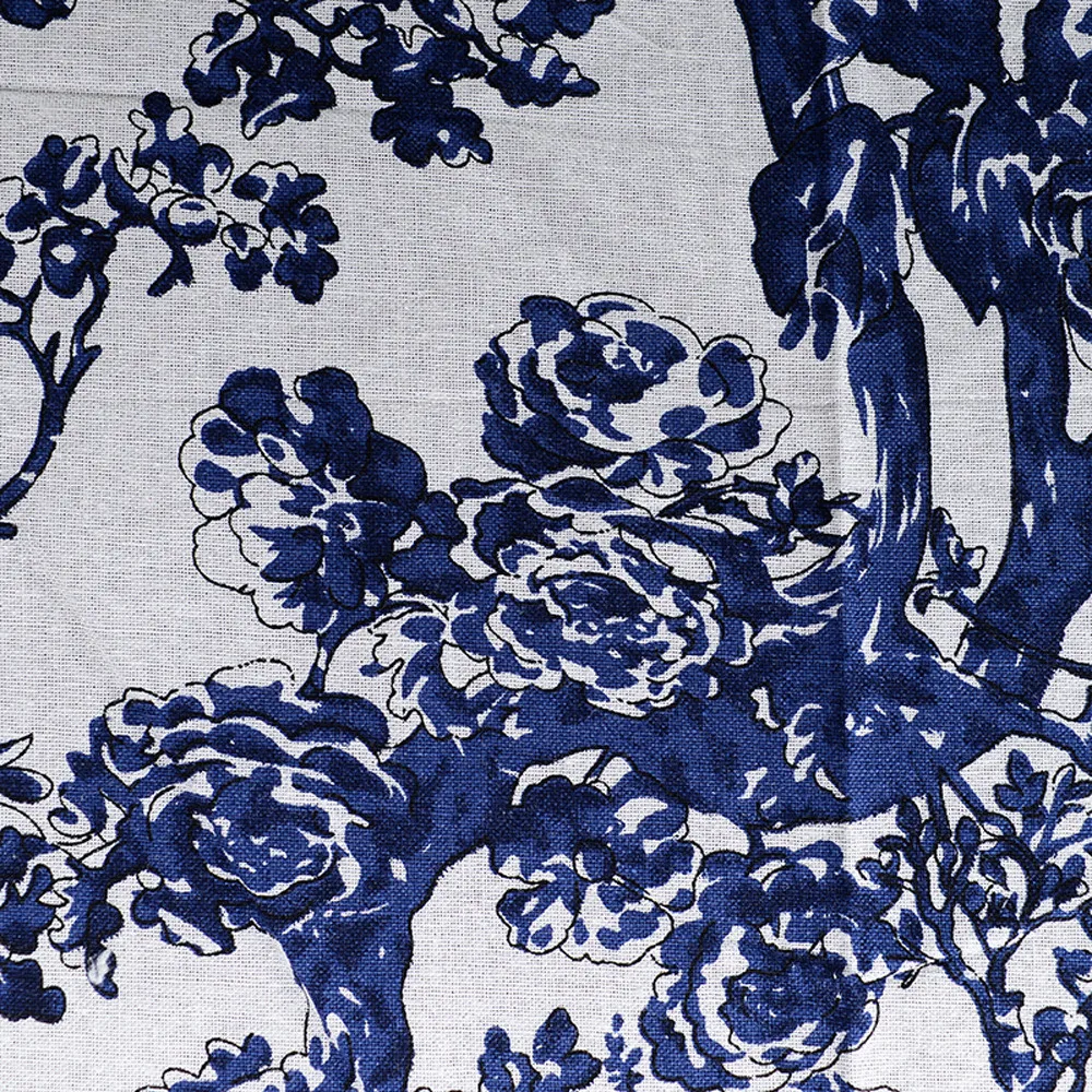 Trend Chinese Style Tablecloth Classic Blue And White Embroidery Fine Linen 90 * 90cm | Дом и сад