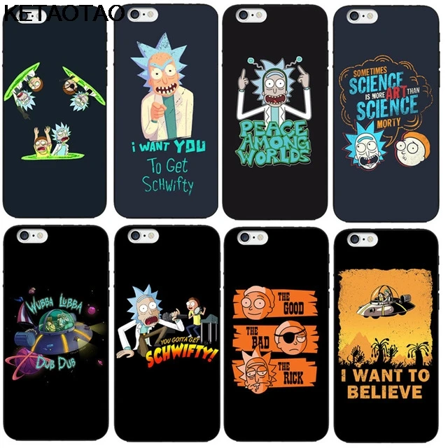 KETAOTAO Забавный мультяшный комикс мем Рик и Морти чехол для телефона s iPhone 4S 5C 5S 6S 7 8