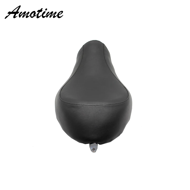 Черные кожаные сиденья для соло подушка всадника подходит Harley Sportster XL 883 1200 2005
