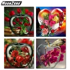 Алмазная 5D картина сделай сам, картина с цветами, полноразмернаякруглая мозаика, вышивка крестиком из смолы, подарочный набор для домашнего декора, вышивка крестиком, назначен191115