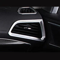 abs matte chrome for ford edge 2015 2016 2017 accessories car styling car front conditioner air outlet decoration cover trim