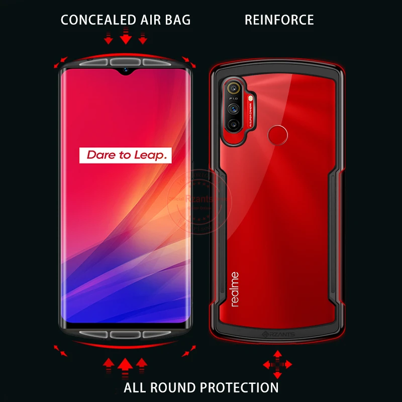 

Rzants For OPPO Realme C3 Hard Case Shark warrior Clear Silica Gel Matte ShockProof Slim Thin Cover Phone Casing