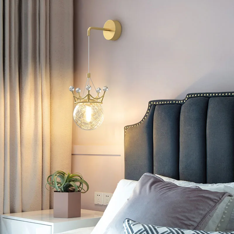 Хрустальная корона INS настенный светильник стеклянная прикроватная лампа с