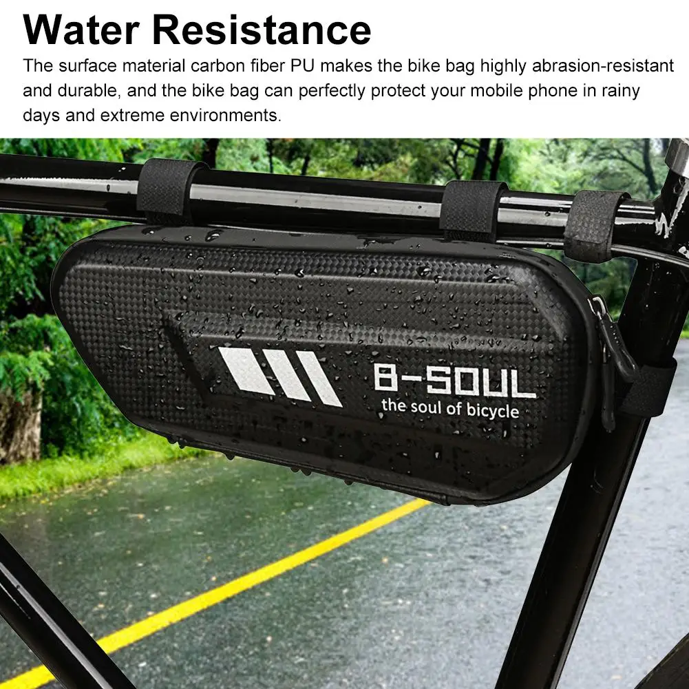 Bike Bag Bicycle Frame Storage Water Resistant Triangular Saddle Pouch Strap-on Zipper For Most Cycling Bikes | Спорт и развлечения
