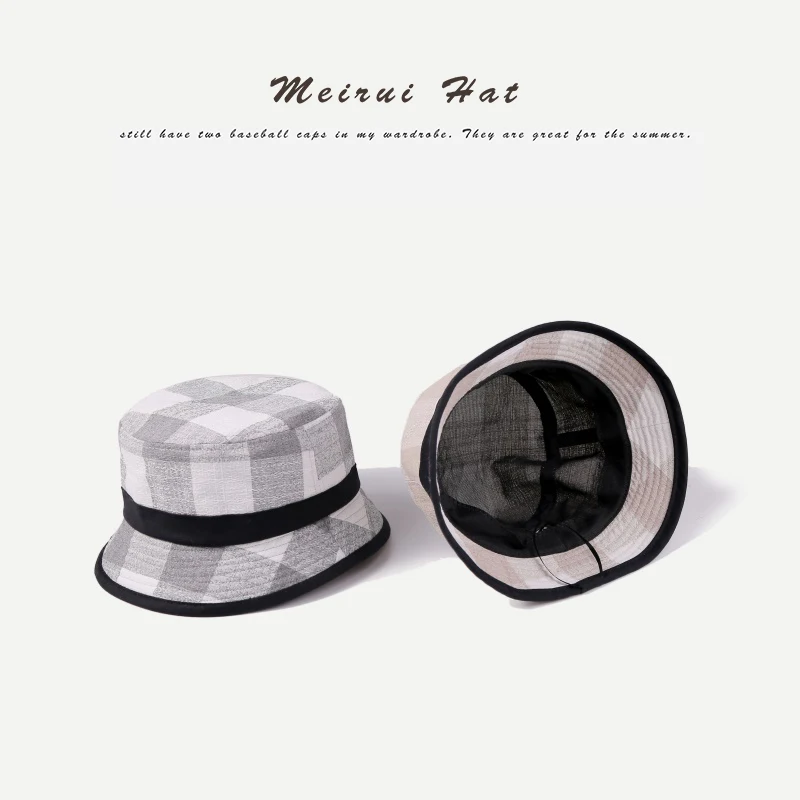 2019 новая хлопковая клетчатая цветная Рыбацкая шляпа летняя и осенняя Женская